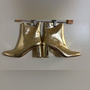 Maryam Nassir Zadeh Agnes Gold  Metallic Women's Ankle Boots